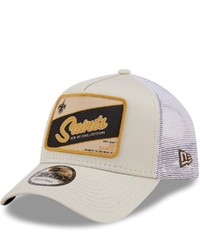 New Era Khakiwhite New Orleans Saints Happy Camper A Frame Trucker 9forty Snapback Hat At Nordstrom