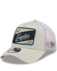 New Era Khakiwhite Philadelphia Eagles Happy Camper A Frame Trucker 9forty Snapback Hat At Nordstrom