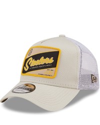 New Era Khakiwhite Pittsburgh Ers Happy Camper A Frame Trucker 9forty Snapback Hat At Nordstrom