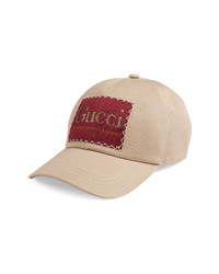 Gucci La Saison Logo Label Drill Baseball Cap