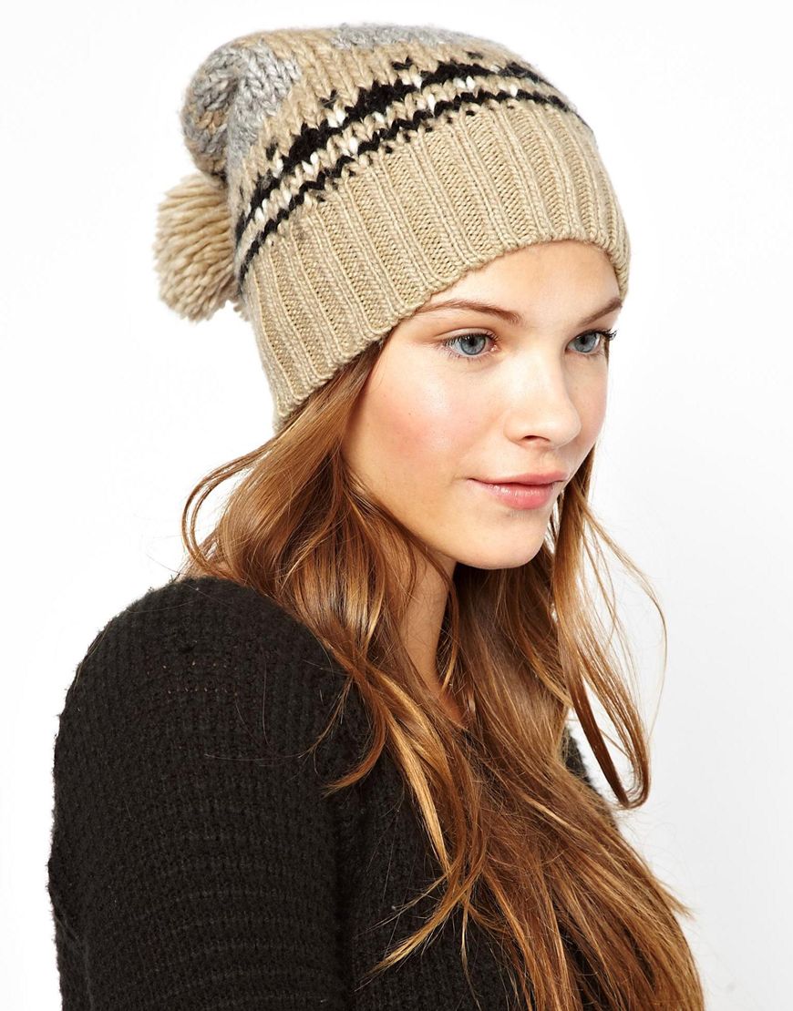 B+ab Intarsia Beanie, $29 | Asos | Lookastic.com