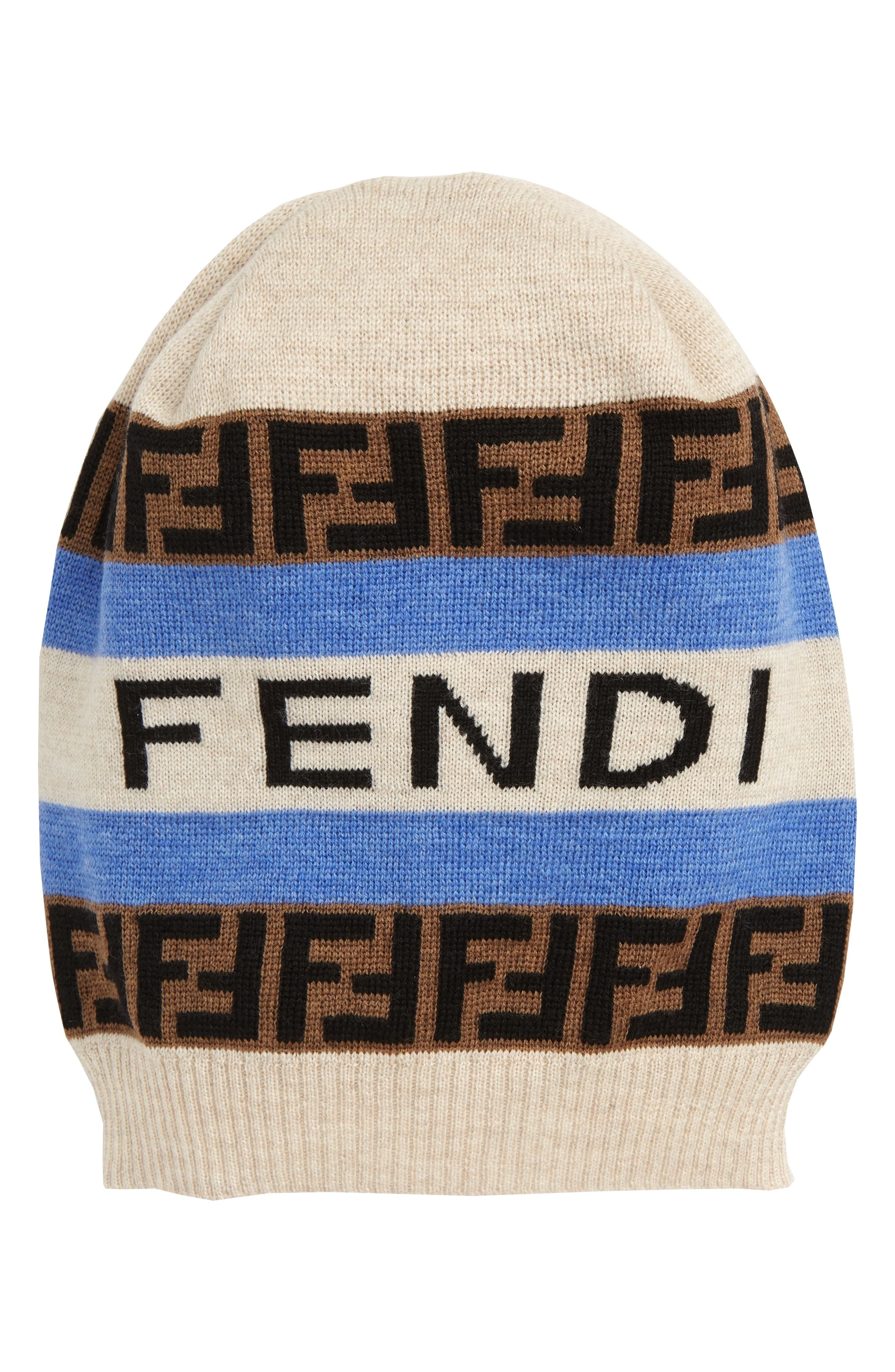 fendi ff logo beanie