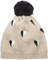 Chinti and Parker Queen Of Hearts Intarsia Wool Beanie