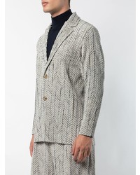 Homme Plissé Issey Miyake Embroidered Fitted Blazer