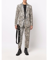 Just Cavalli Leopard Print Single Breasted Blazer