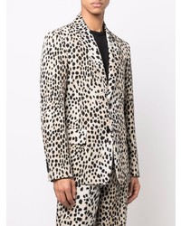Just Cavalli Leopard Print Single Breasted Blazer