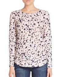 Rebecca Taylor Long Sleeve Floral Printed Top