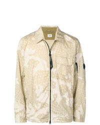 CP Company Printed Zip Up Jacket With Lens Detail