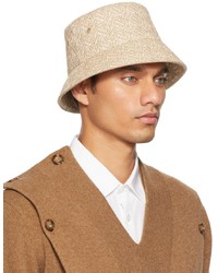 Burberry Beige White Tb Embroidered Bucket Hat