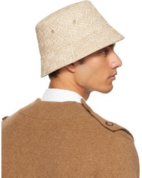Burberry Beige White Tb Embroidered Bucket Hat