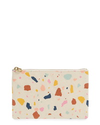 Madewell Terrazzo Canvas Pouch Clutch