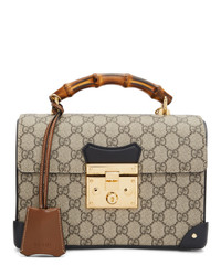 Gucci Beige Small Gg Supreme Padlock Bag