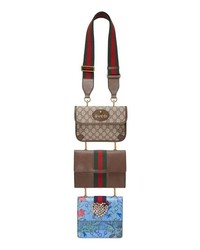 Gucci Totem Four In One Leather Canvas Shoulder Bag