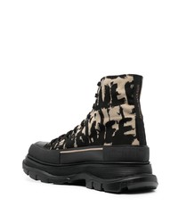 Alexander McQueen All Over Graphic Print Boots