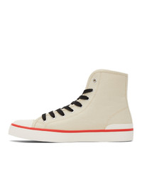 Isabel Marant Off White And Red Benkeen Sneakers