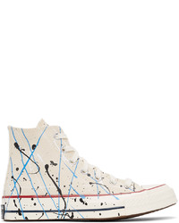 Converse Off White Archive Paint Splatter Chuck 70 High Sneakers