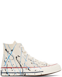 Converse Off White Archive Paint Splatter Chuck 70 High Sneakers
