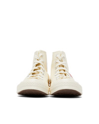 Comme Des Garcons Play Off White Converse Edition Half Heart Chuck 70 High Sneakers