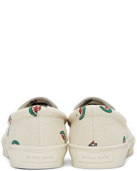 Paul Smith Ps By Ecru Watermelon Clyde Slip On Sneakers