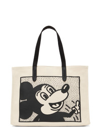 Coach 1941 Beige And Black Keith Haring Edition Mickey Tote