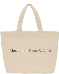 Museum of Peace & Quiet Beige Logo Tote