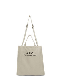 A.P.C. Beige Recovery Tote