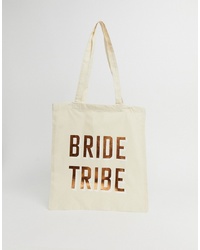ASOS DESIGN Bride Tribe Canvas Tote Bag