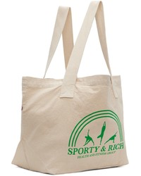 Sporty & Rich Off White Fitness Group Tote