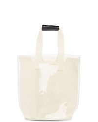 Sjyp Off White Pvc Blue Everyday Two Way Tote