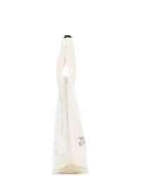 Sjyp Off White Pvc Blue Everyday Two Way Tote