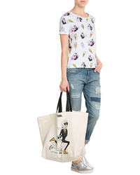 Karl Lagerfeld Printed Canvas Shopper
