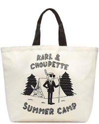 Karl Lagerfeld Summer Camp Printed Canvas Shopper