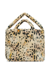 Kassl Editions Yellow And Black Leopard Large Tec Tote