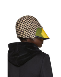 Gucci Beige And Black Felt Visor Hat