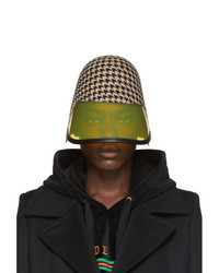 Gucci Beige And Black Felt Visor Hat