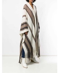 Isabel Marant Fringed Striped Poncho