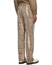 Acne Studios Beige Logo Suit Trousers