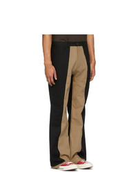 Youths in Balaclava Black And Beige Two Tone Trousers