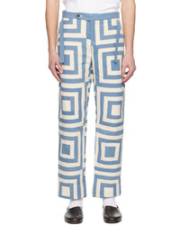Bode Blue Off White House Steps Trousers