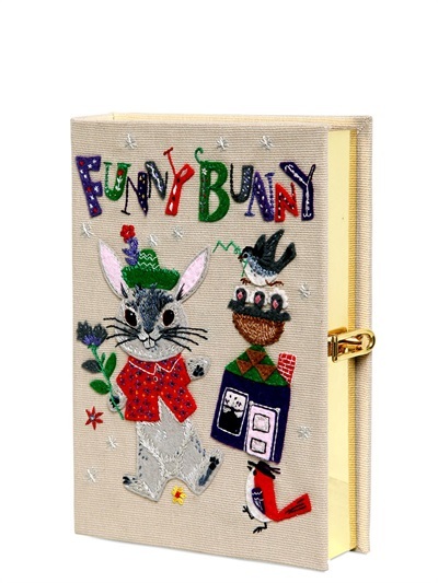 Olympia Le-Tan Funny Bunny Embroidered Book Clutch, $1,736 ...