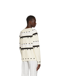 Moncler Genius 2 Moncler 1952 Beige Striped Sweater