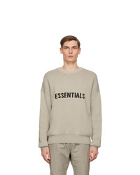 Essentials Beige Logo Sweater