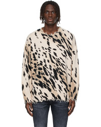 R13 Cheetah Oversized Sweater