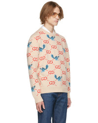 Gucci Off White Freya Hartas Edition Gg Animal Sweater