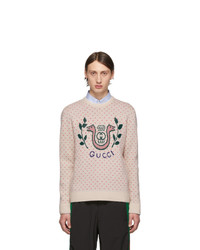 Gucci Off White Wool Harp Sweater