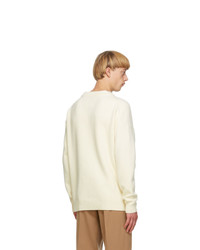 Jil Sander Off White Wool Sweater