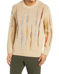 Nn07 Rick Intarsia Cotton Blend Crewneck Sweater