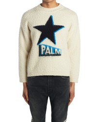 Palm Angels Rockstar Graphic Wool Blend Sweater