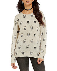 Chelsea & Violet Skull Printed Crew Neck Sweater