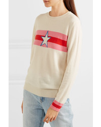 Chinti and Parker Star Crossed Intarsia Cashmere Sweater
